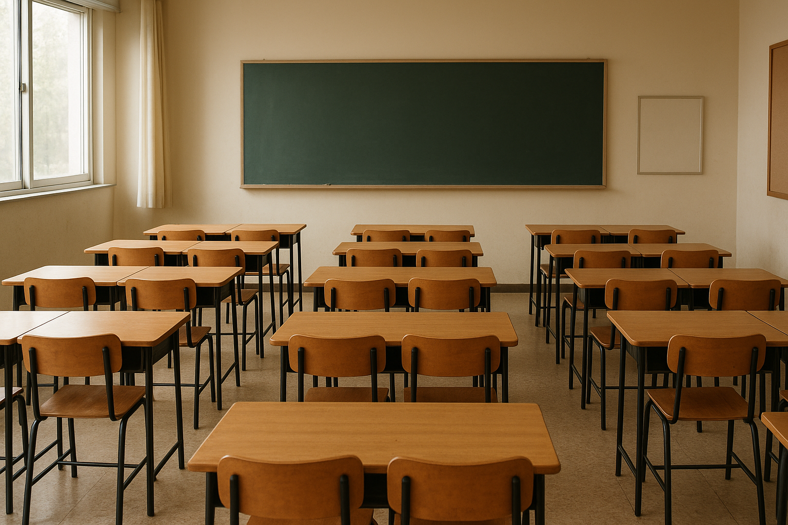 An image of an empty classroom