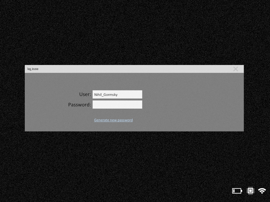 Bild einer Log-In Maske. Du wirst dazu aufgefordert ein Passwort einzugeben. Alternativ gibt es eine Schaltfäche, die Dich ein neues Passwort generieren lässt.